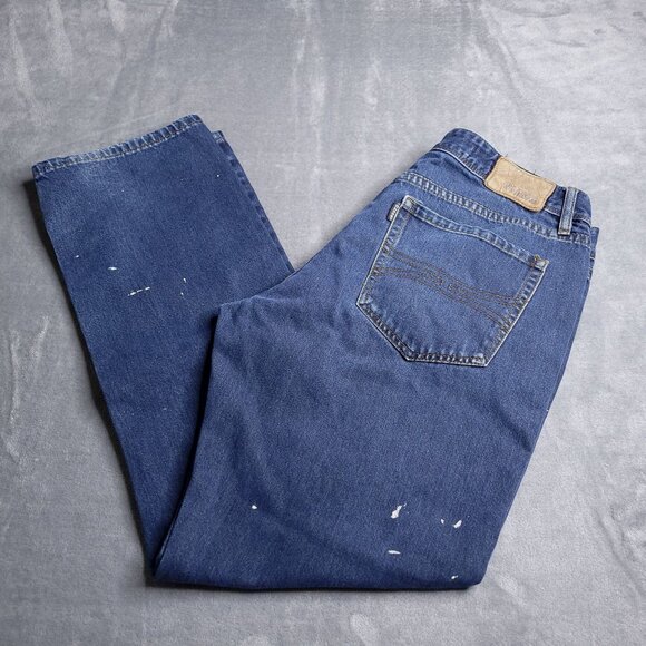 Rock & Roll Hooey Mens Double Barrel Stackable Relaxed Jeans 36 Paint Marks